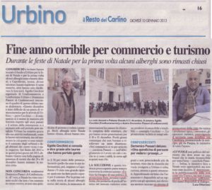 Urbino fine anno orribile per turismo e commercio